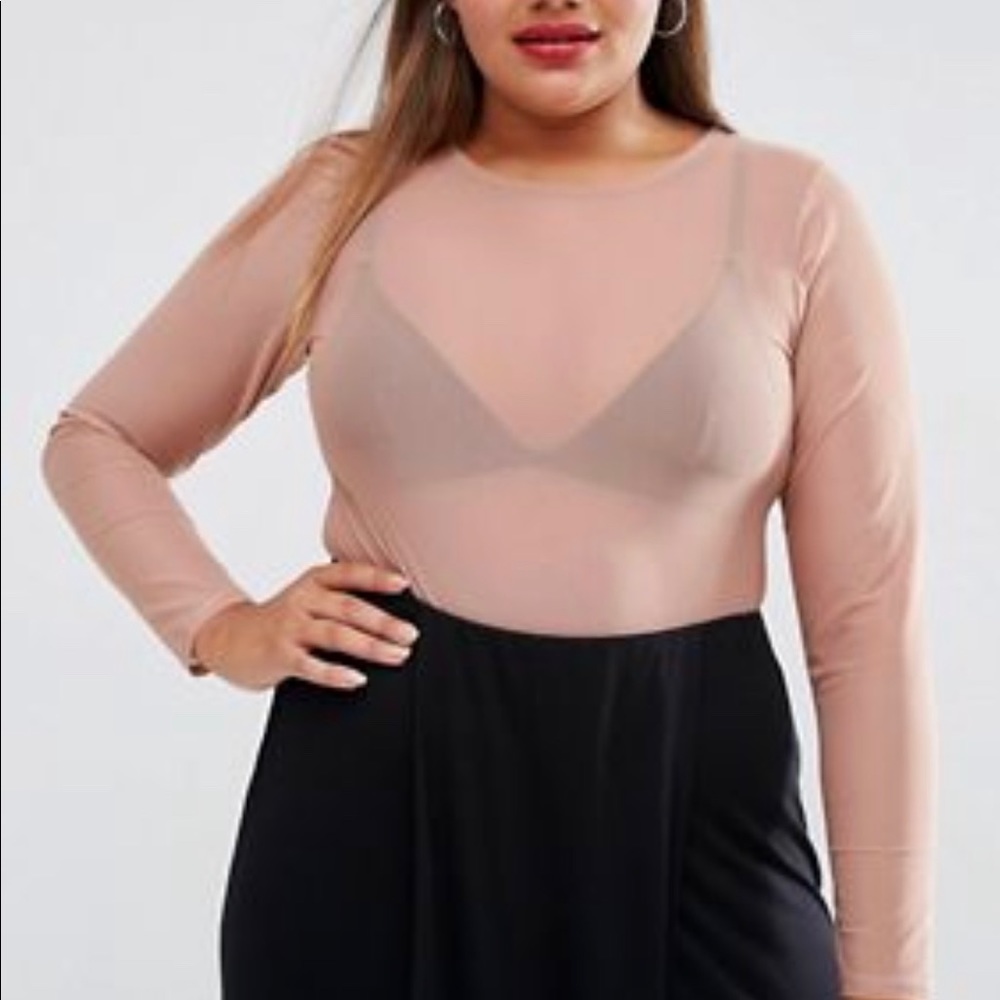 ASOS CURVE mesh bodysuit